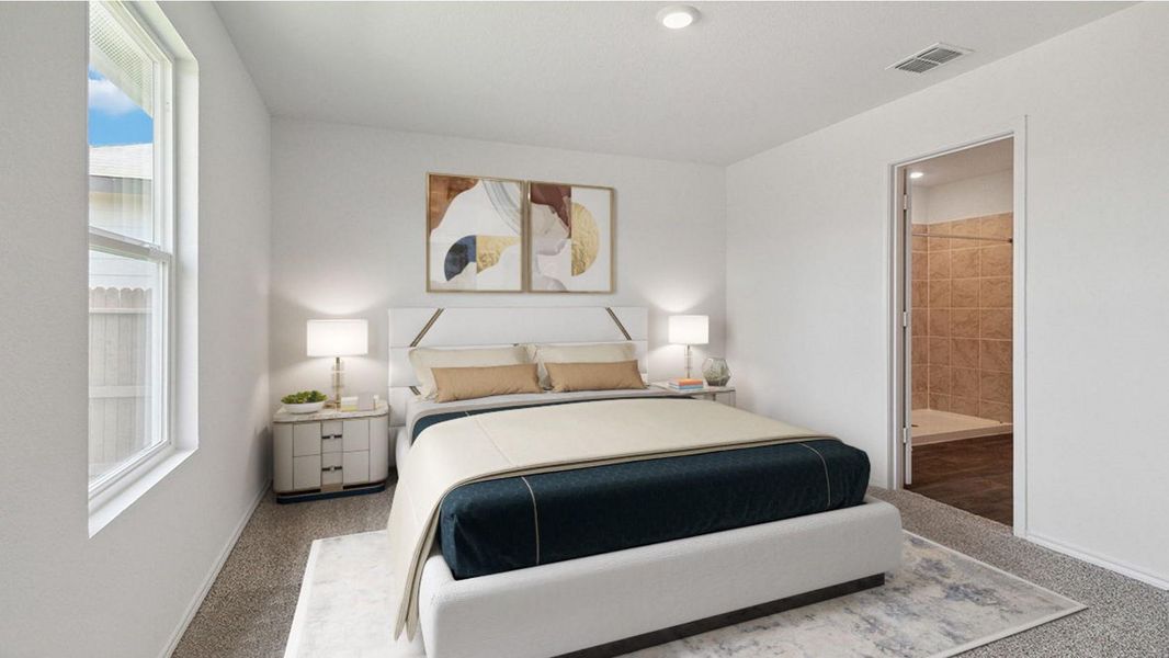 Furnished interior view inside a new home in Watermark, Alvin (Image 6). Furnished interior view inside a new home in Watermark, Alvin (Image 6).