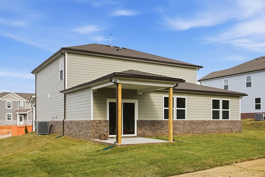 A house with a brick wall. A house with a brick wall.