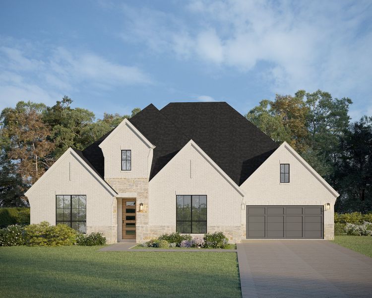 Plan 854 Elevation C w/ Stone Plan 854 Elevation C w/ Stone