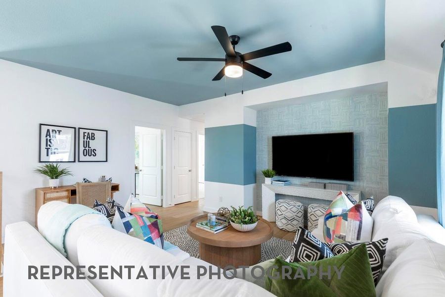 Furnished interior view inside a new home in Pomona, Manvel (Image 29).