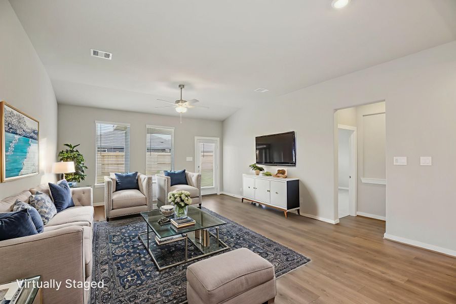Furnished interior view inside a new home in Granger Pointe - Premier Series, Conroe (Image 3).