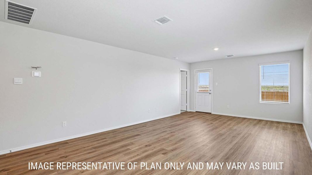 Representative unfurnished interior of a home built from the Barton by D.R. Horton in Pecan Creek, Temple (Image 14).