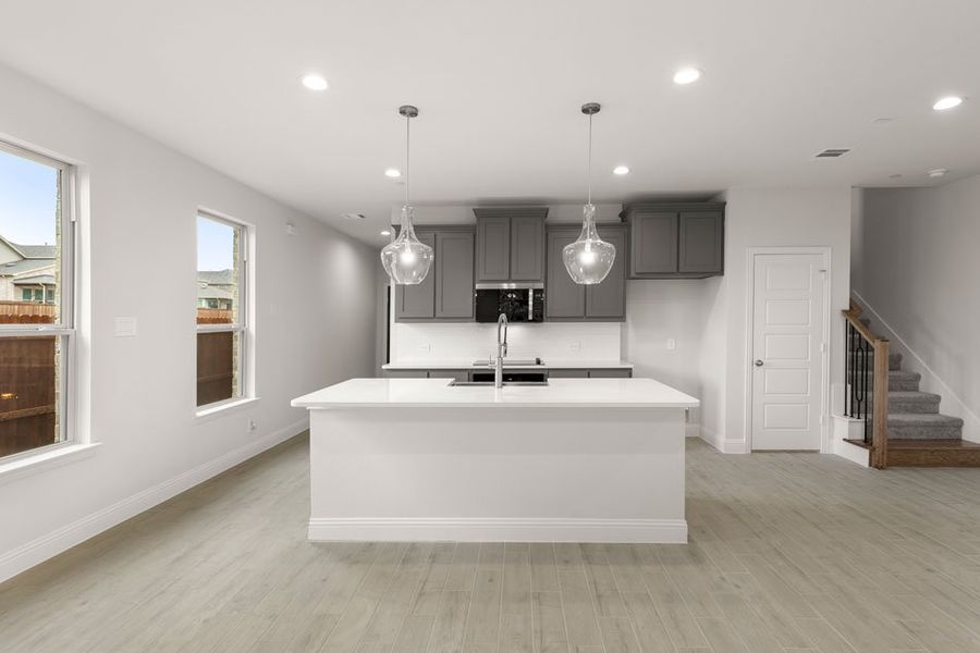 Representative exterior photo of a completed home built from the Opal by Impression Homes in Sereno Oaks at Buckner Terrace, Dallas, TX (Image 5). Representative exterior photo of a completed home built from the Opal by Impression Homes in Sereno Oaks at Buckner Terrace, Dallas, TX (Image 5).