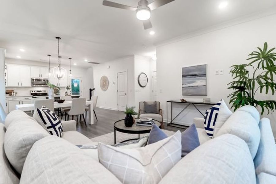 Representative furnished interior of a home built from the Charlotte by True Homes in Beaver Creek, Statesville (Image 5).