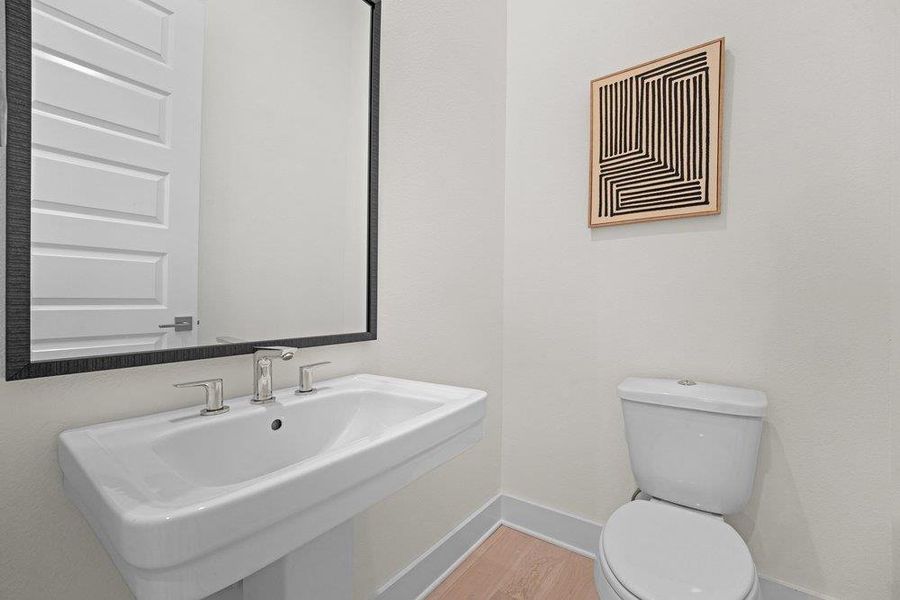 Second floor powder bathroom.