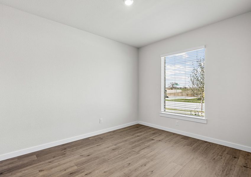 The dining room sits right off of the kitchen.