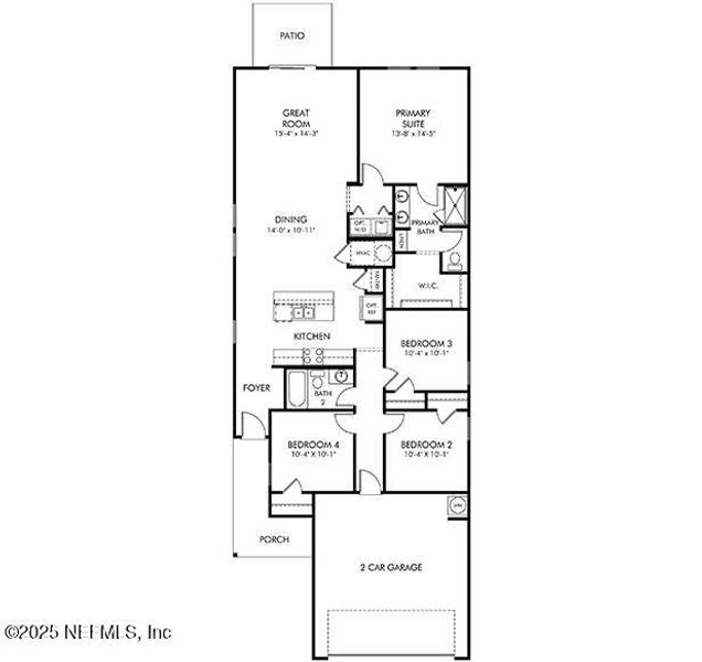 2D floor plan layout of this home in Flagler Village - Classic Series, Palm Coast, FL (Image 3). 2D floor plan layout of this home in Flagler Village - Classic Series, Palm Coast, FL (Image 3).