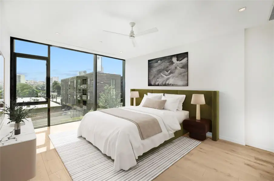 Furnished interior view inside a new home in The Colorfield, Austin (Image 4).