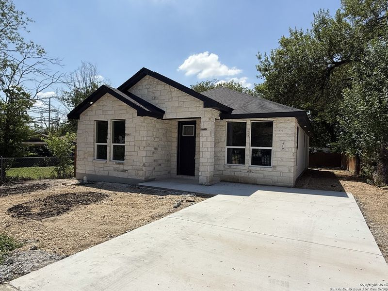 Front exterior of a new home in , San Antonio, TX, highlighting curb appeal (Image 1). Front exterior of a new home in , San Antonio, TX, highlighting curb appeal (Image 1).