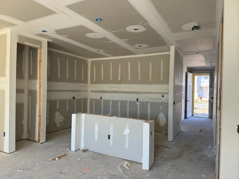 Elegant kitchen with large central island