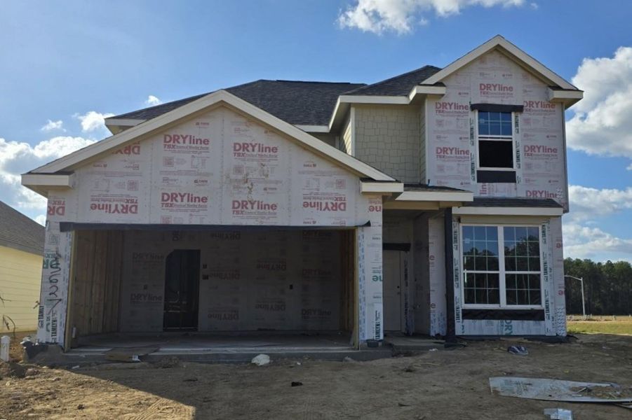 In-progress construction of a new home in Granger Pines, Conroe, TX (Image 24).