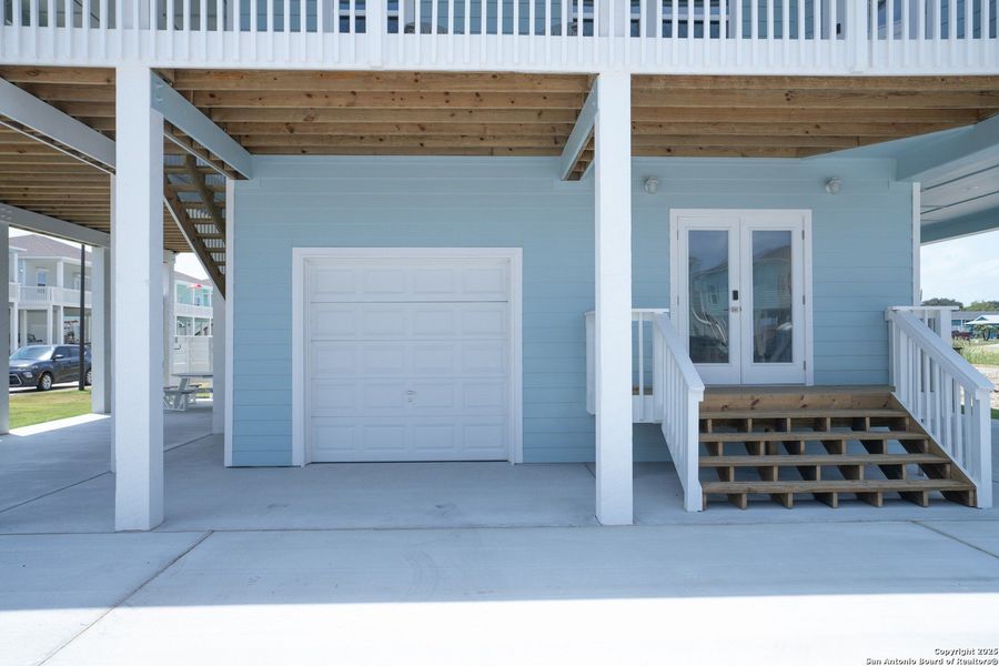 Exterior details and patio area of a home in , Rockport (Image 20).