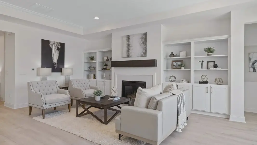 Representative furnished interior of a home built from the Salerno by Epcon Communities in Courtyards by Carrell, Ocean Isle Beach (Image 13).