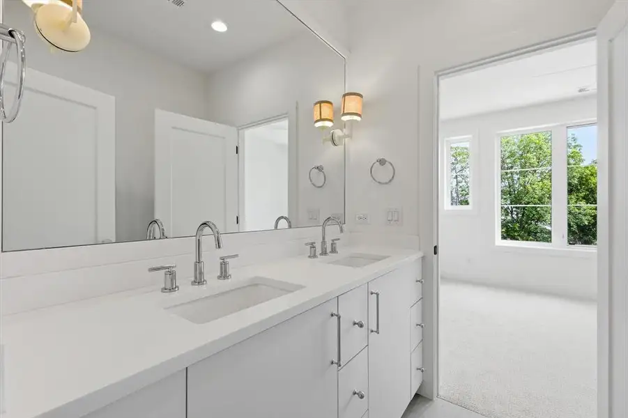 Furnished interior view inside a new home in , Dallas (Image 26).
