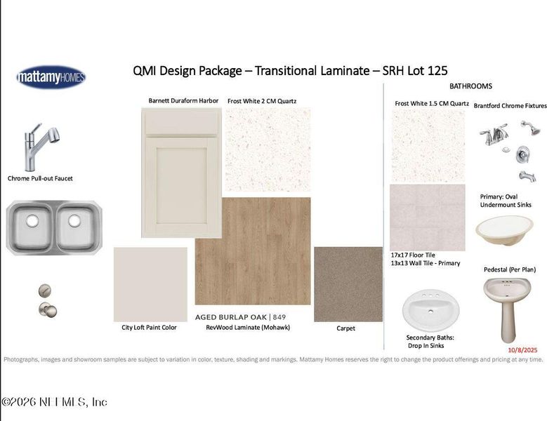 Sample of building materials used in homes in Sandridge Hills, Green Cove Springs (Image 3).