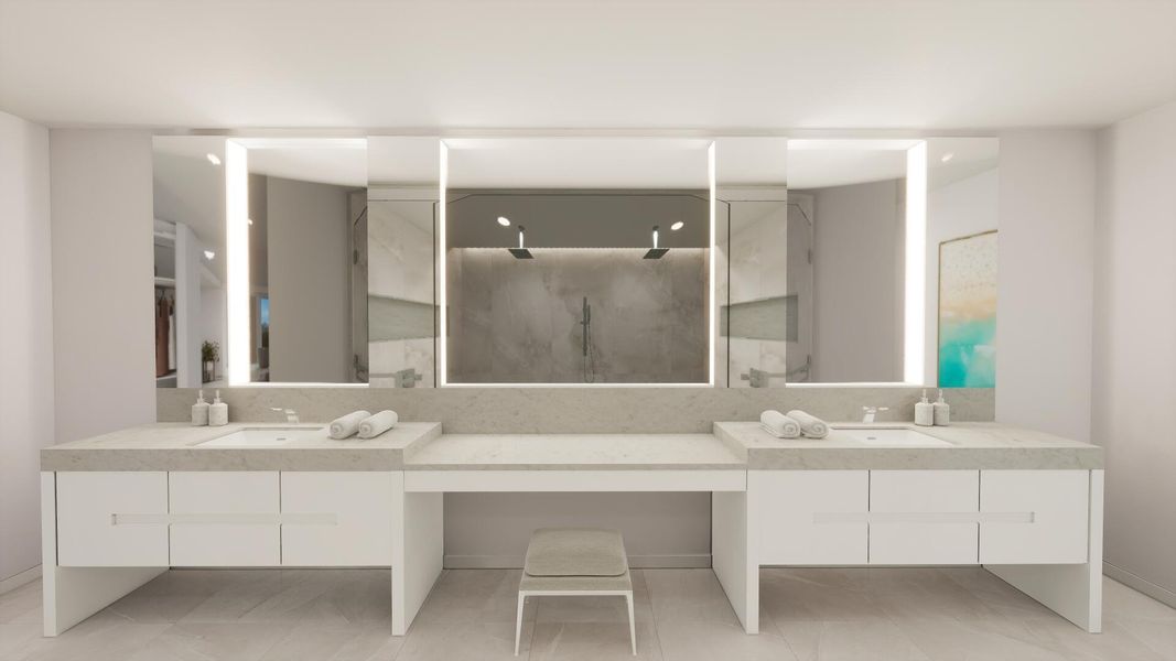 Furnished interior view inside a new home in , Boca Raton (Image 17). Furnished interior view inside a new home in , Boca Raton (Image 17).