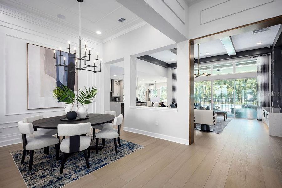 Furnished interior view inside a new home in Solace at Corner Lake, Orlando (Image 21).