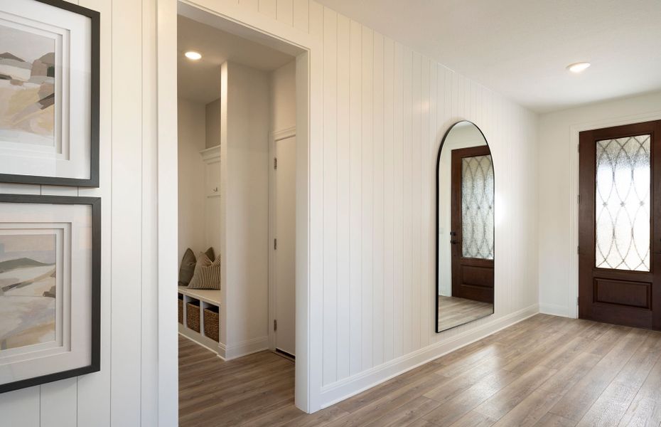 Furnished interior view inside a new home in 6 Creeks, Kyle (Image 10).