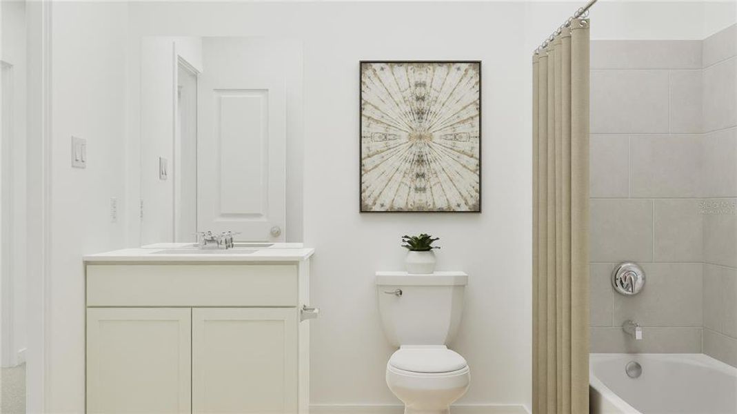 Furnished interior view inside a new home in , Clermont (Image 30).