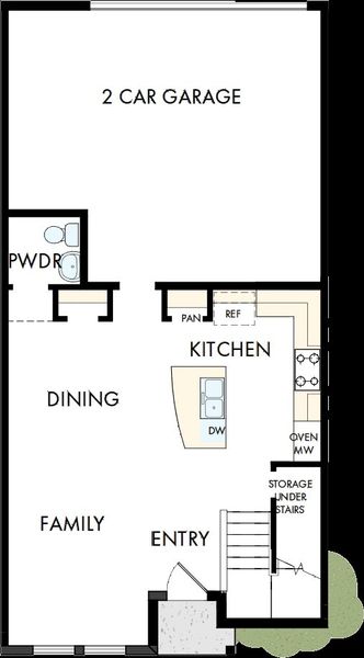 2D floor plan layout of this home in Emerald Landing at Waterside at Lakewood Ranch – Towns, Sarasota, FL (Image 3).