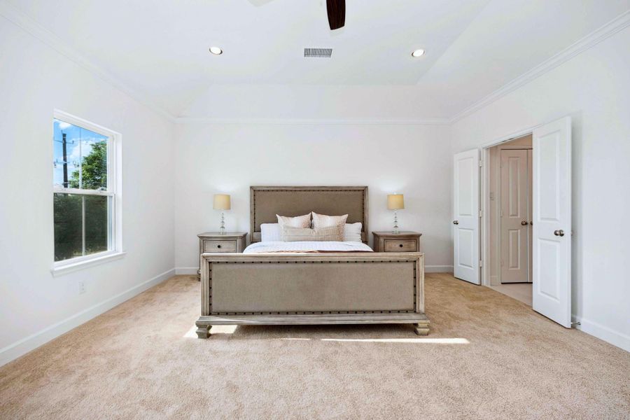 Timeless, tranquil, and totally your vibe. This primary bedroom checks the boxes you didn’t even know you had. Timeless, tranquil, and totally your vibe. This primary bedroom checks the boxes you didn’t even know you had.