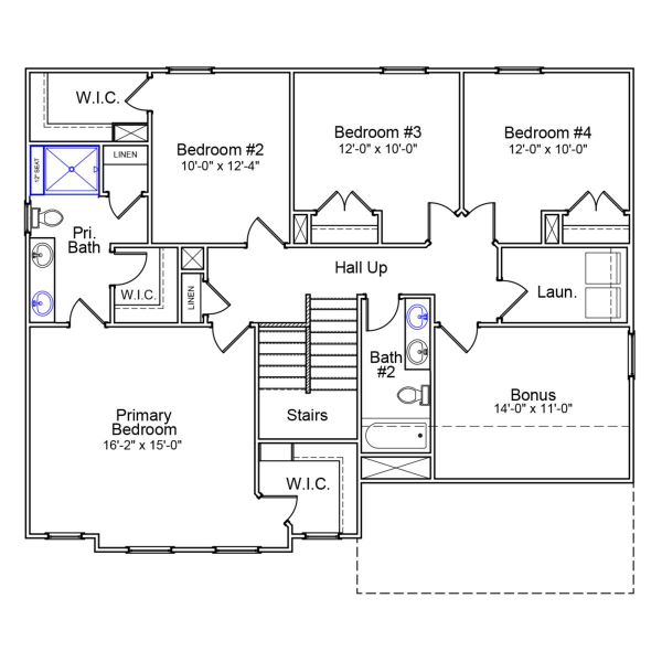 2D floor plan layout of this home in Indigo at Abbey Preserve, Wilmington, NC (Image 4). 2D floor plan layout of this home in Indigo at Abbey Preserve, Wilmington, NC (Image 4).