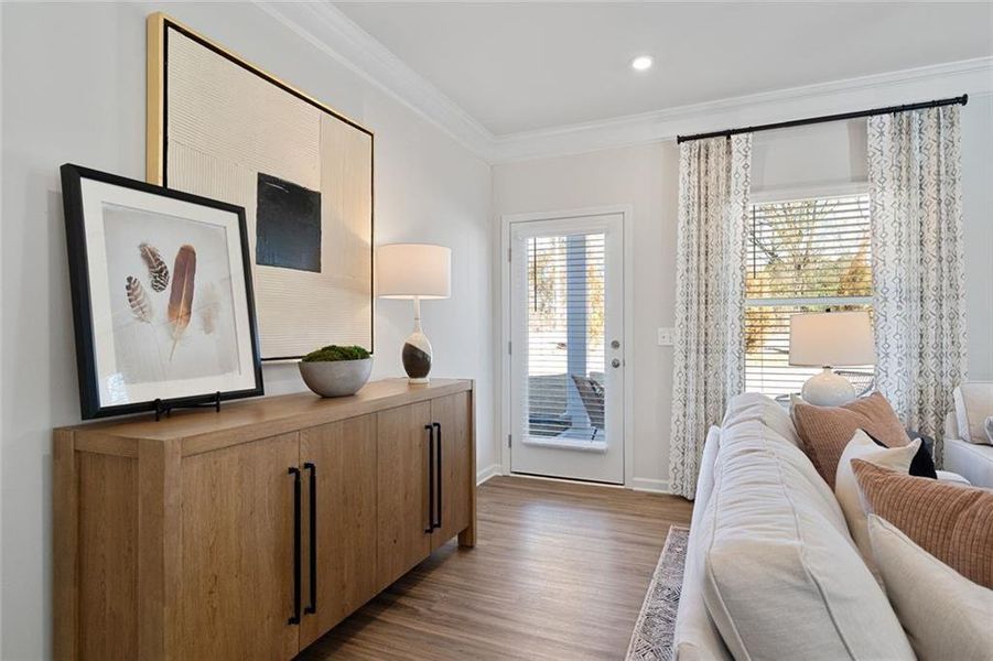 Furnished interior view inside a new home in Evergreen at Lakeside, Temple (Image 24).