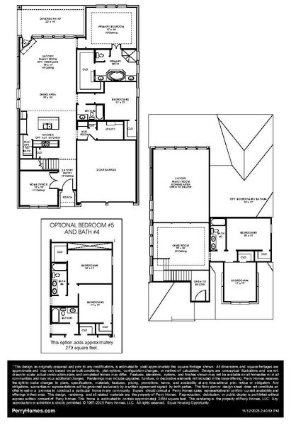 2D floor plan layout of this home in Artavia, Conroe, TX (Image 2).