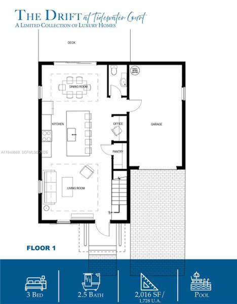 2D floor plan layout of this home in , Stuart, FL (Image 5).