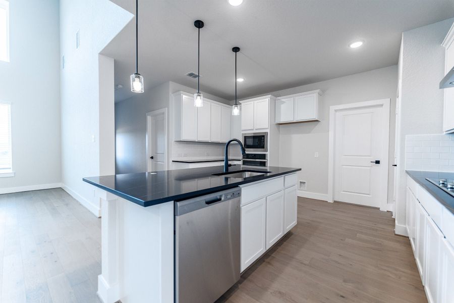 Furnished interior view inside a new home in The Woodlands at Medina Hills, Mico (Image 5).