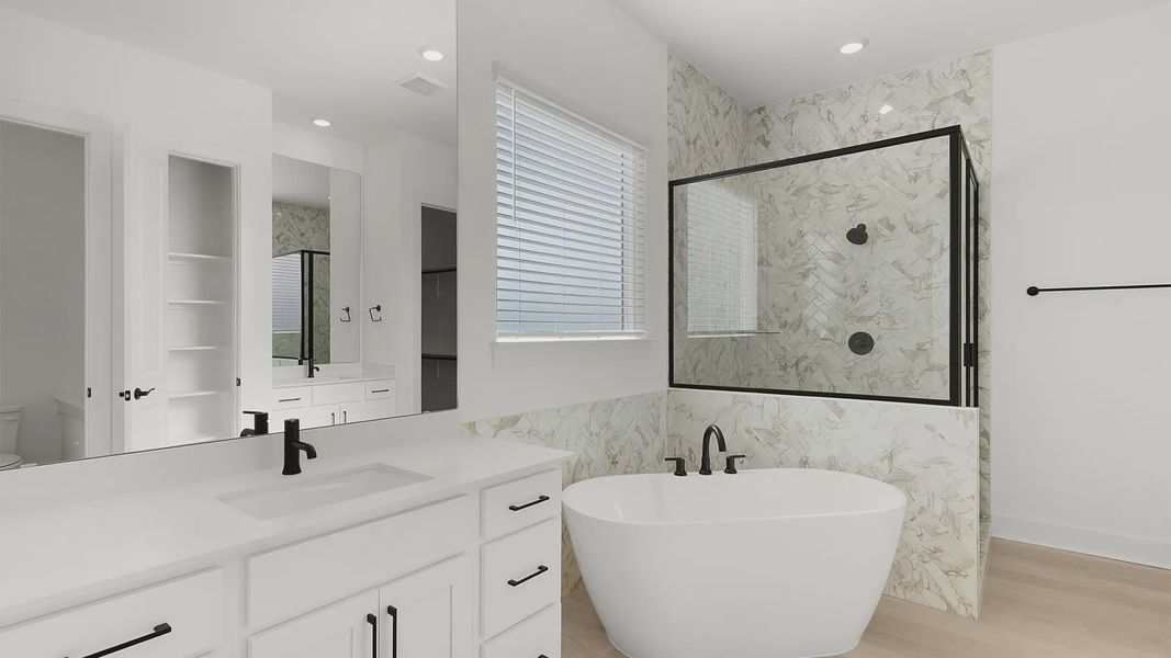 Representative furnished interior of a home built from the Cornell by Chesmar Homes in Crescent Bluff, Georgetown (Image 8).