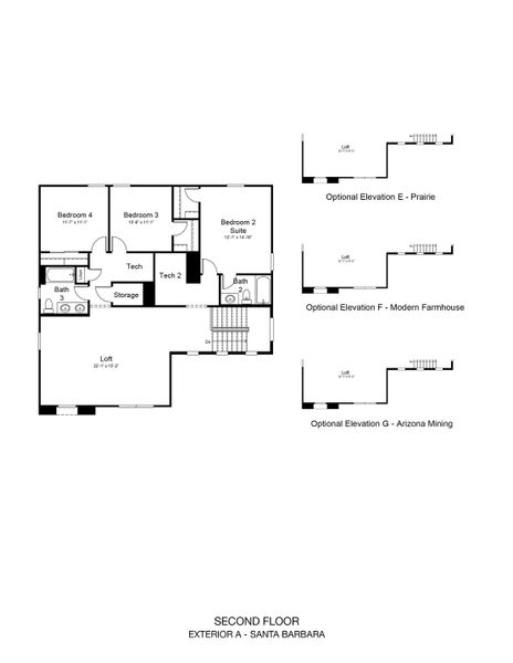 2D floor plan layout of this home in Saddleback, Peoria, AZ (Image 3).