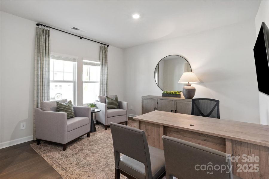 Furnished interior view inside a new home in Sutter's Mill, Mooresville (Image 20). Furnished interior view inside a new home in Sutter's Mill, Mooresville (Image 20).