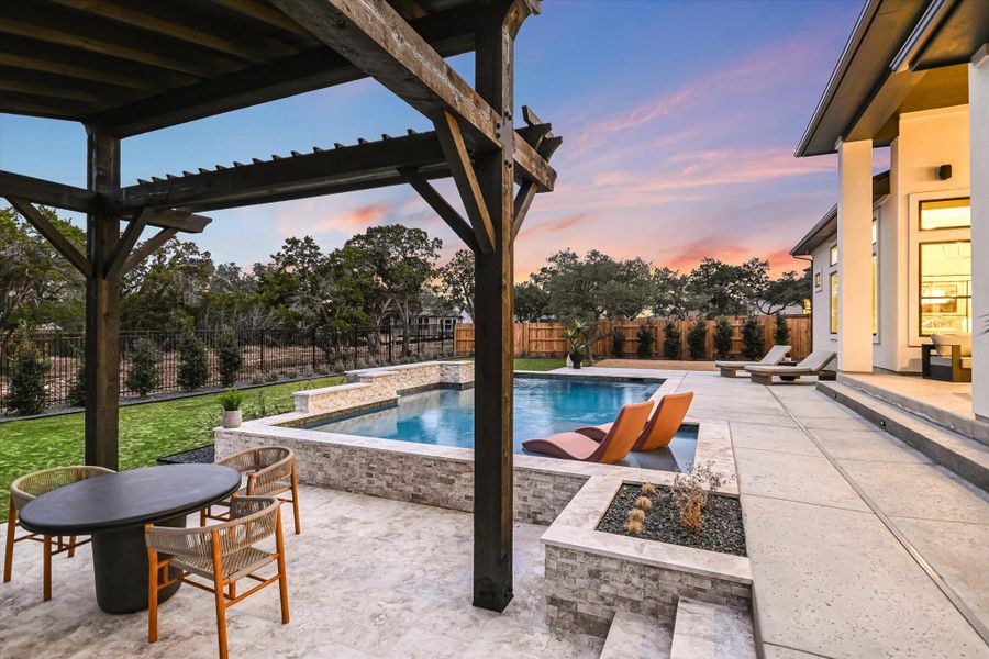 Exterior details and patio area of a home in , Driftwood (Image 20).