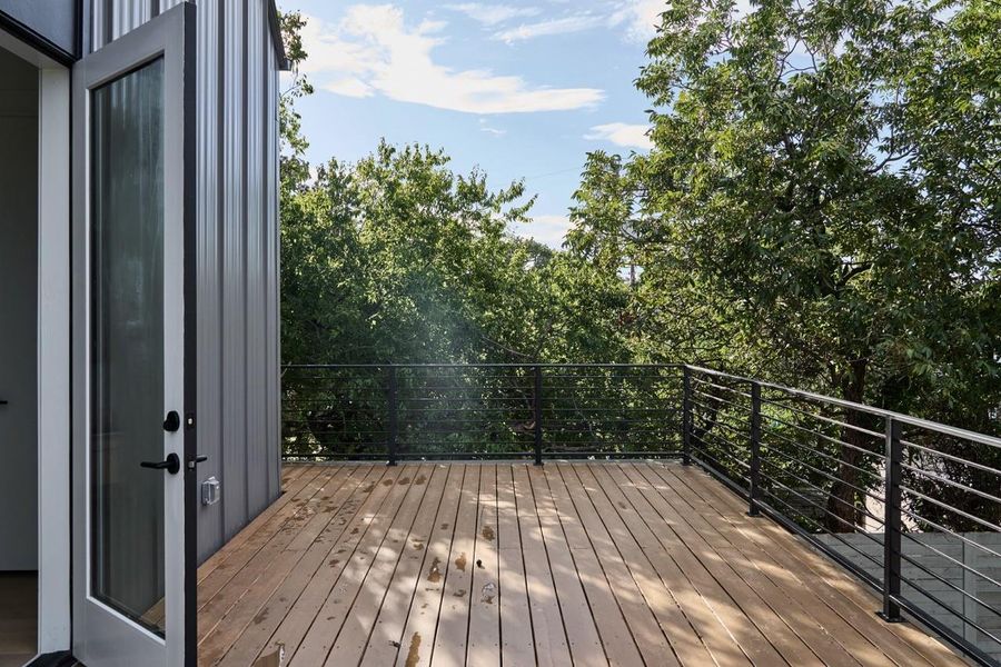 Deck off primary bedroom