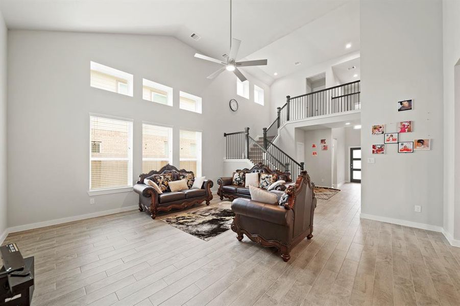 This open-concept floor plan is thoughtfully designed for entertaining, seamlessly connecting the kitchen, dining and living areas.