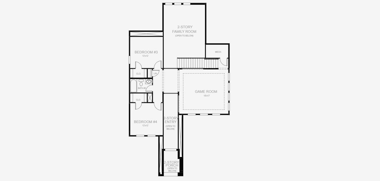 2D floor plan layout for the 3024F by Perry Homes in Sanctuary at Seaire, Parrish, FL (Image 4).