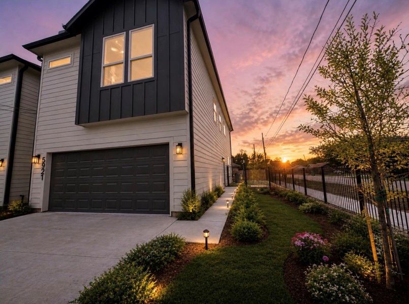 Rendering with landscaping