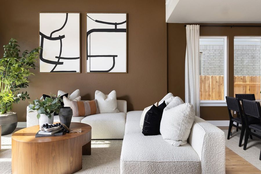 Representative furnished interior of a home built from the Skyview by Tri Pointe Homes in Terrace Collection at Heritage, Dripping Springs (Image 27).