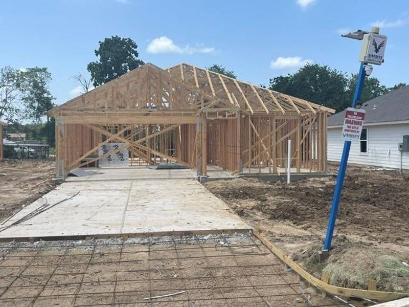 In-progress construction of a new home in Whitetail Run, Caldwell, TX (Image 23).