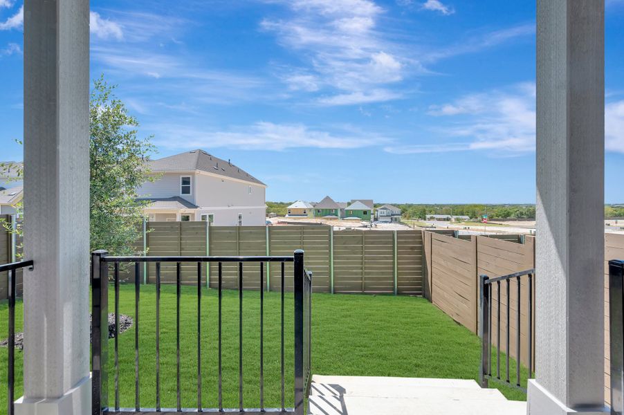 Exterior details and patio area of a home in Double Creek Crossing, Round Rock (Image 4).