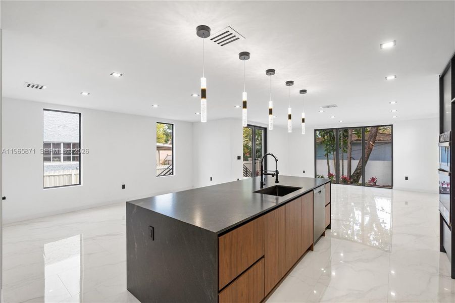 Furnished interior view inside a new home in , Miami (Image 12).