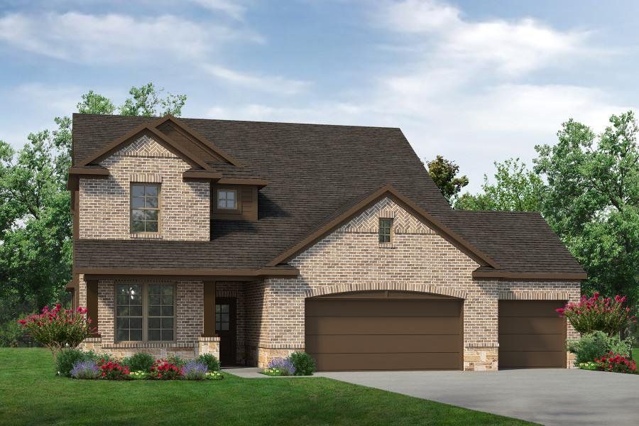 Elevation E- 3 Car Garage- 2,858 square feet