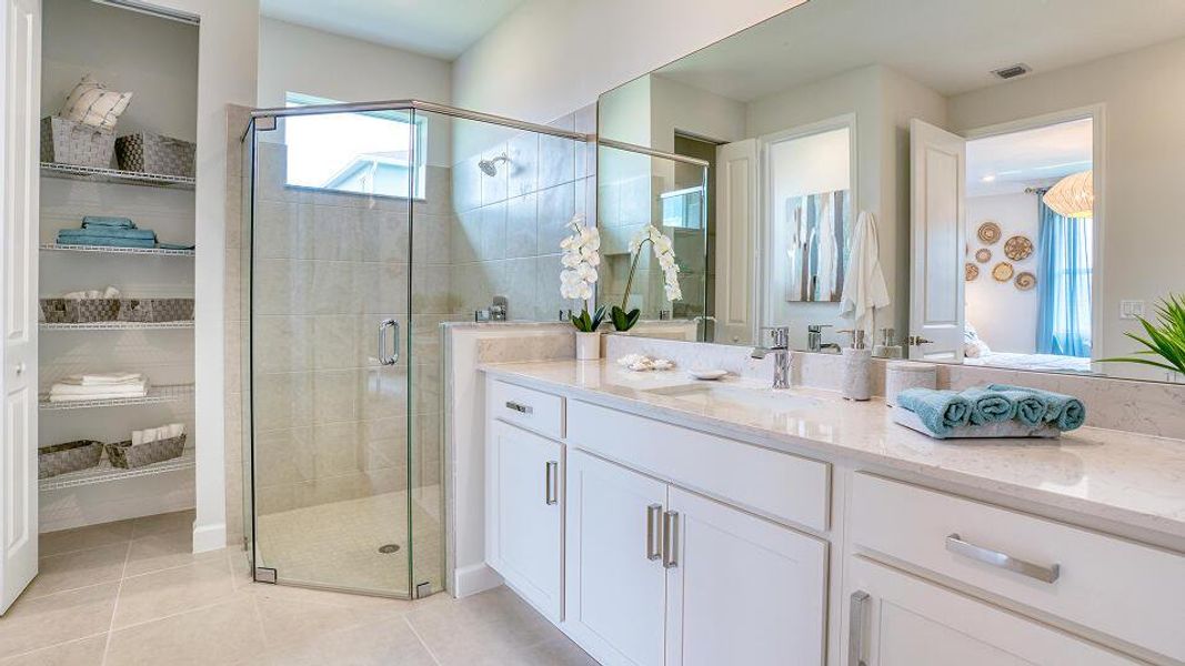 Furnished interior in a model home at Glynlea Country Club: The Pinehurst Collection in Port St. Lucie (Image 19).