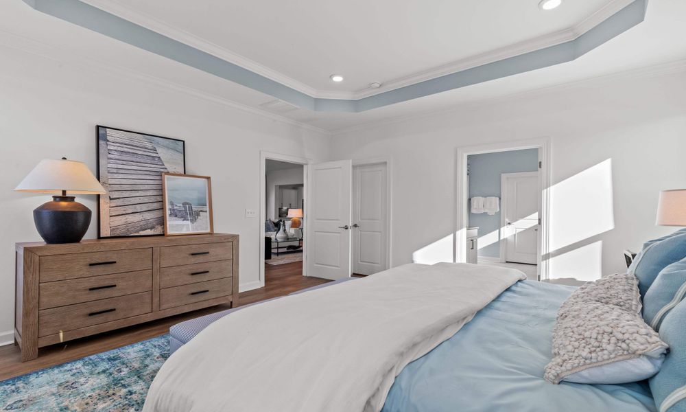 Representative furnished interior of a home built from the The Longboard by Chesapeake Homes in Bridgewater - Shorehaven Village, Little River (Image 17).