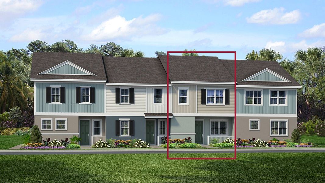 Representative exterior photo of a completed home built from the Grant by Park Square Residential in The Residences at Emerson Park, Apopka, FL (Image 4).