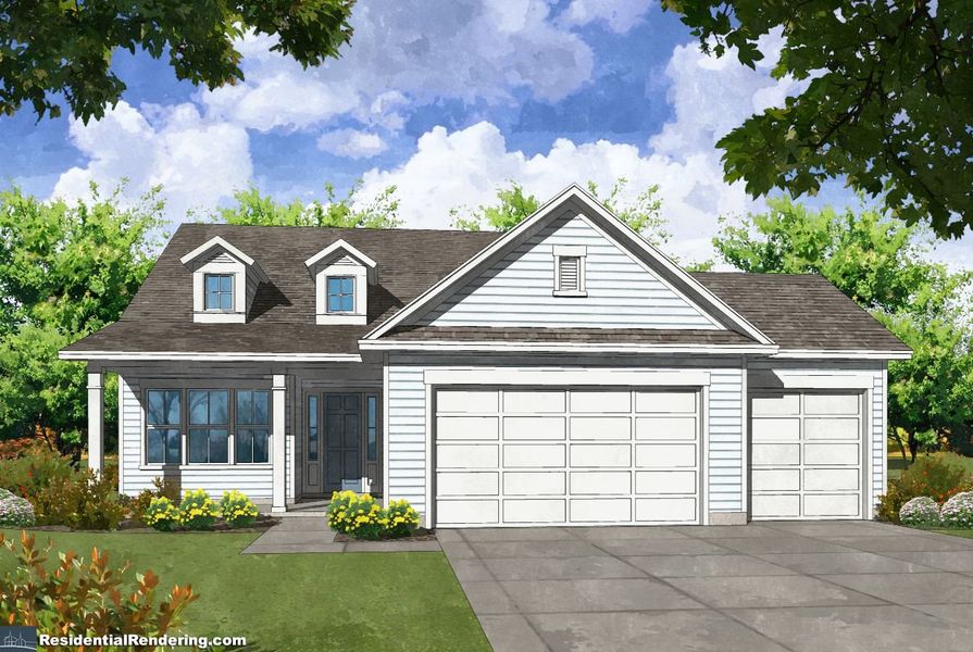 Hamilton C 3-Car Garage Hamilton C 3-Car Garage