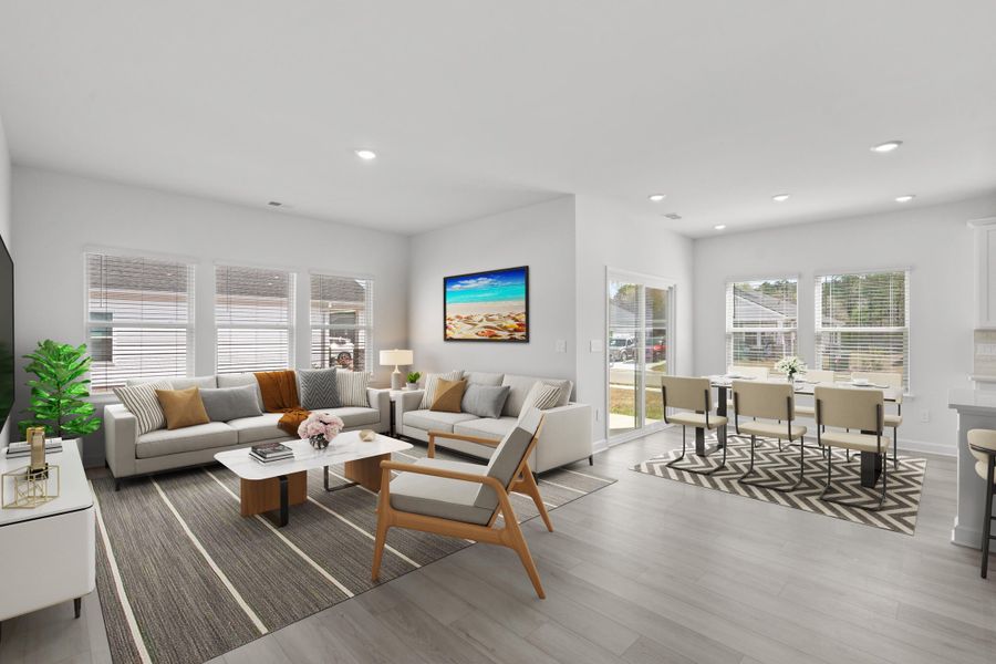 Furnished interior view inside a new home in The Coves at Lakes of Cane Bay, Summerville (Image 14). Furnished interior view inside a new home in The Coves at Lakes of Cane Bay, Summerville (Image 14).