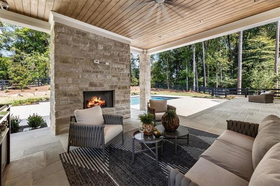 Exterior details and patio area of a home in , Milton (Image 41). Exterior details and patio area of a home in , Milton (Image 41).