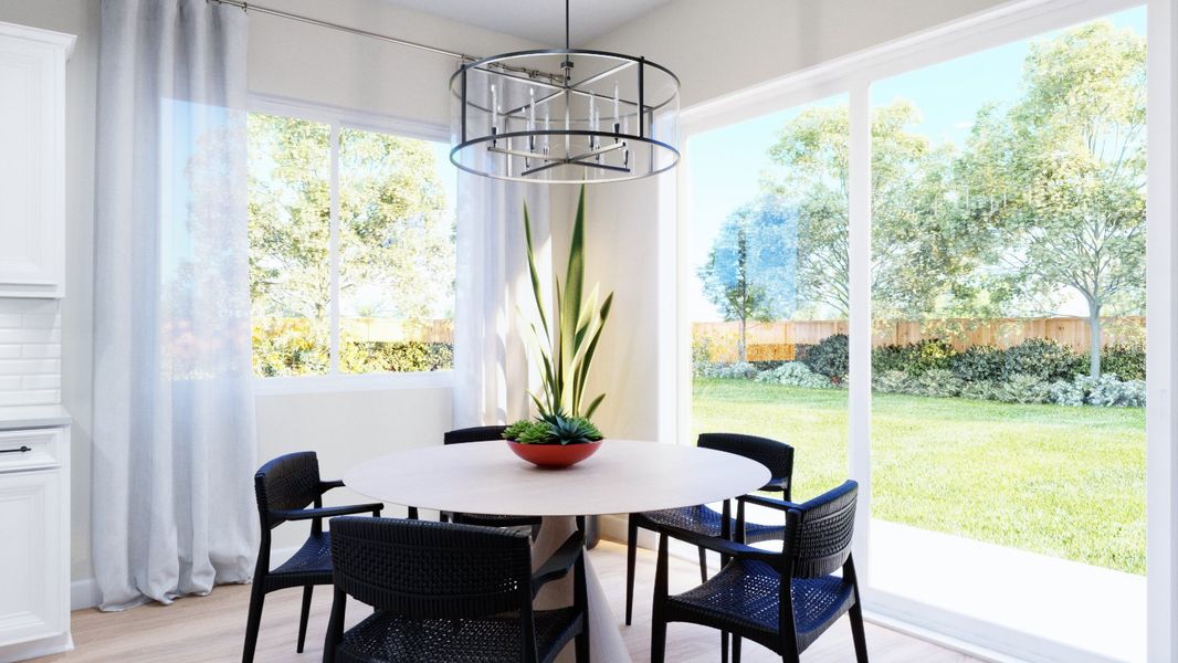 Representative furnished interior of a home built from the Minturn by Risewell Homes in Highlands Preserve, Mead (Image 5).